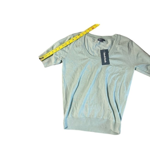 New ModCloth Women’s Short Sleeve Pale Green Soft Sweater Size Large Round Neck - Picture 5 of 15